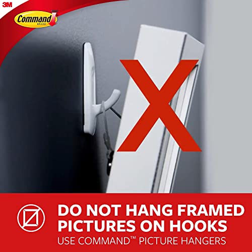 3M Command 17093Clres Adhesive Hanging Hook, Large, Holds 4Lbs, Clear