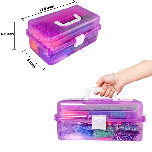 YITOHOP 15000+ Colorful Rubber Loom Bands, Creative Mega Rubber Bands Refill Kit Jewelry Necklace Bracelet Making Kit Clips Hooks Tool for Girls Art DIY Craft