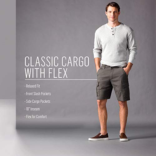 Wrangler Authentics mens Classic Stretch Cargo Shorts, Anthracite Camo, 38 US