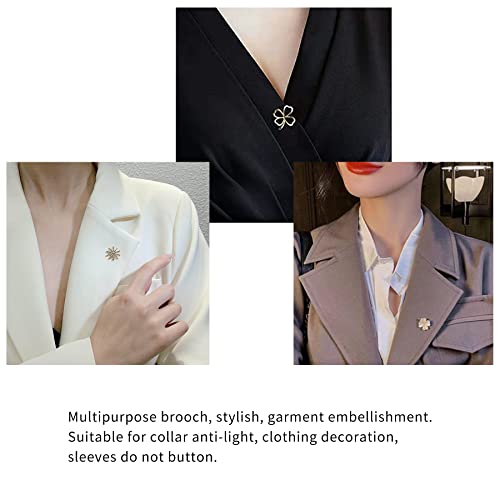 GTAAOY 6pcs Small Brooch Pin, Fashion Instant Buttons for Women Shirt, Dress Brooch Button Pins, No-Sew Blouse Buttons, Small Safety Enamel Lapel Pins for Women Clothes, DIY Bag, Hat, Sweater