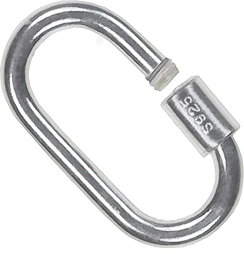 Sterling Silver Carabiner Layered Charm Holder Designer Focal Connector