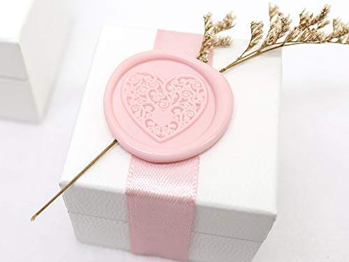 VOOSEYHOME Heart Wax Seal Stamp with Vintage Brass Metal Handle, Decorating on Invitations Mails Envelope Sealers Letters Posters Gift Packings for Birthday Themed Parties Weddings Signatures