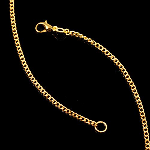 24 Pack Necklace Chains Gold Plated DIY Link Chain Necklace with Lobster Clasps for Women DIY Jewelry Making Supplies (24 Inch)