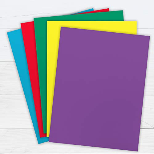 Printworks Bright Cardstock, 65 lb, 4 Assorted Bright Colors, FSC Certified, Perfect for School and Craft Projects, 50 Sheets, 8.5” x 11” (00682)