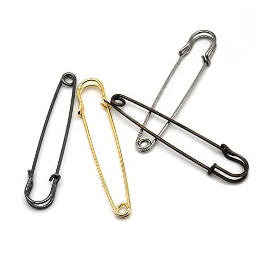 16pcs Extra-Large 4inch Safety Pins for Crafting, Heavy Duty Blanket Pins Bulk Steel Fasteners for Blankets Crafts DIY Craftsmanship Skirts Kilts Brooch Making