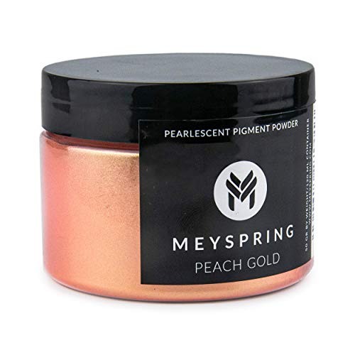 MEYSPRING Peach Gold Mica Powder for Epoxy Resin - 50 Grams - Great for Resin Art and UV Resin - Epoxy Resin Color Pigment