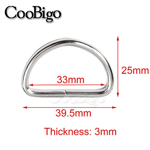 50 Pack 1-1/4" Dee Rings D-Ring Metal Buckle Strap Sewing Accessories FLQ051-A