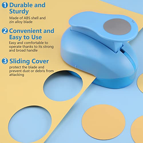 MyArTool Circle Paper Punch, 2 Inch Circle Punches for Paper Crafts, 50mm Circle Hole Punch for Making Scrapbook Pages, Memory Books, Card Making, Journals, Gift Tags, Homemade Confetti