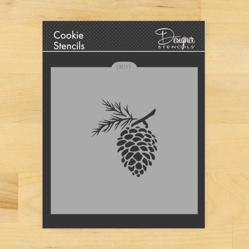Pinecone Cookie and Craft Stencil | Reusable Stencils for Painting | Arts and Crafts Scrapbooking Painting | CM111 by Designer Stencils