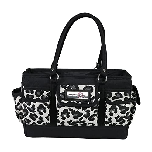 Everything Mary Deluxe Store and Tote, Cheetah - Caddy for Art, Craft, Sewing & Scrapbooking Supplies - Craft Organizers and Storage with Many Compartments