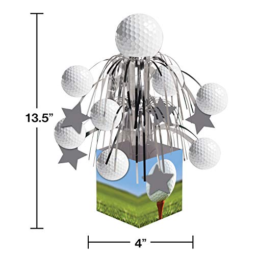 Creative Converting Sports Fanatic, Golf Centerpiece with Mini Cascade and Base, White