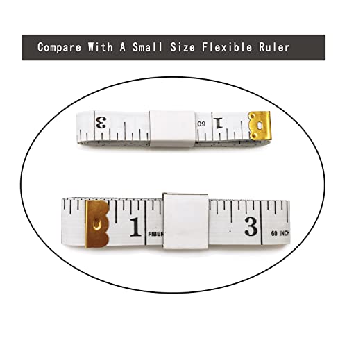 6 Pack Double Scale Soft Measuring Tape for Body Sewing Tailor Cloth Flexible Ruler, Fabric Craft Tape Measure & Medical Body Measurement 60 inch/150cm,White