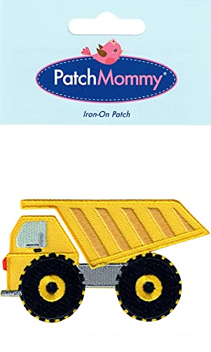 PatchMommy Dump Truck Patch, Iron On/Sew On - Appliques for Kids Baby