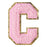 4Pcs Pink Chenille Letter, 2.2" Iron on Letters Patches, Chenille Letter Patches for Clothing (C)