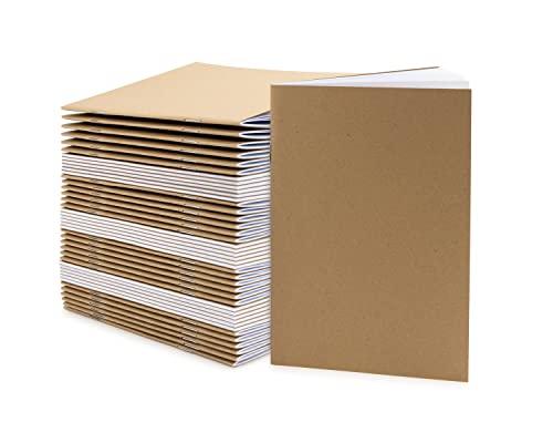 Hygloss Kraft Blank Books, Unlined Notebooks for Journaling, Sketching, Writing, 32 White Pages, 5.5 x 8.5-Inch, 10 Books