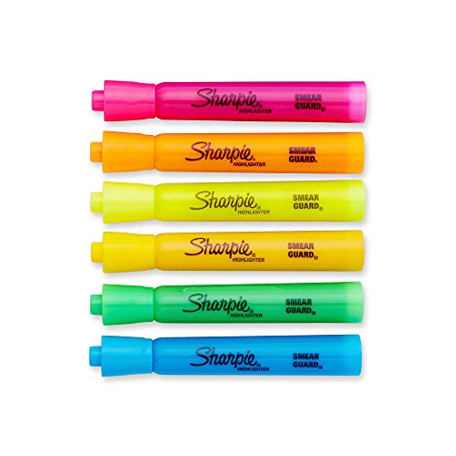 SHARPIE Tank Style Highlighters, Chisel Tip, Assorted, Box of 12