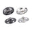 Kenkio 120 Sets Sew-on Snap Buttons Metal Snaps Fasteners Press Studs Buttons for Sewing , 8 mm and 10 mm,Black and Silver