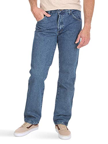Wrangler Authentics Men's Classic 5-Pocket Regular Fit Cotton Jean, Stonewash Mid, 33W x 32L
