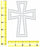 Rhinestone Genie Cross with Inline 5" Magnetic Rhinestone Template, Black