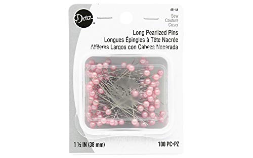 Dritz 1-1/2" Long, 100 Count, Pink Pearlized Pins, 1-1/2-Inch