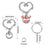 150Pcs Heart-Shaped Swivel Snap Hook Set,Metal Spring Snap Keychain Clip Keychain Hook Lobster Clasp Split Key Rings with Chain&Jump Rings Bulk for Keychain Lanyard,Charm,Jewelry,DIY Crafts Supplies