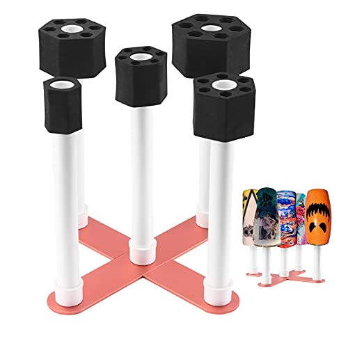 5 Cup Drying Stander Holder for Cup Turner Crafts Tumbler Cup Spinner Machine Kit Includes Tumbler Foam Insert 5PCS Cup Turner Wand Perfect for Cuptisserie Turner DIY Glitter Epoxy Tumblers (DN20)