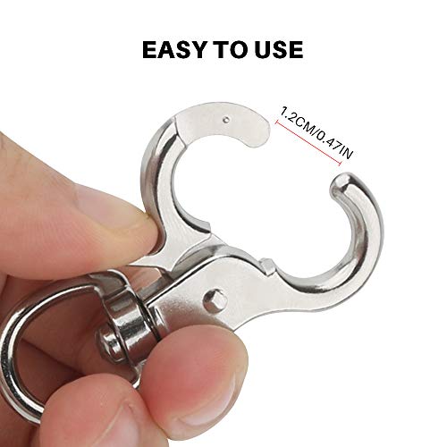 HOSUKKO 30PCS Trigger Snap Hooks, 360 Degree Swivel Spring Buckle Metal Swivel Clips Heavy Duty Snaps Hook for Pet Cages Chains Keychains Swivel Clip Hooks Lanyard Snap Hook Purse Clip