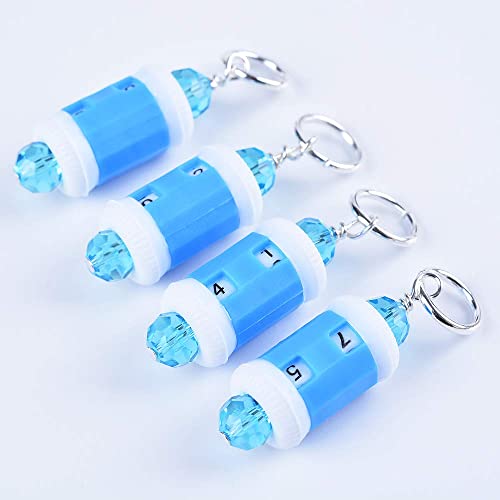 Souarts Knitting Crochet Stitch Marker Row Counter Hand Crafts Tools Pack of 4pcs Blue