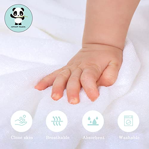 HIPHOP PANDA Bamboo Hooded Baby Towel - Soft Hooded Bath Towel with Bear Ears for Babie, Toddler,Infant, Perfect for Boy and Girl - (Bear, 21.5 x 22.5 Inch)