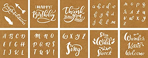 Faber-Castell Mixed Media Paper Stencils - 10 Reusable Graphic Stencils