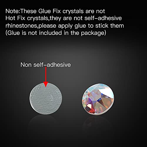 Ronomia 1440PCS Flatback Rhinestones Crafts Art Crystal Round Rhinestone Glass Stones Glitter Gems Colorful Faux Diamond(SS10/2.8mm Colorful)