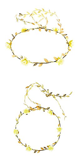 DECORA 36 Yards Artificial Gold Leaf Ribbon Trim for Wreath Making and Christmas Gift Wrapping Wedding Decoration