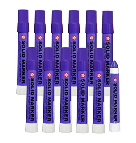 SAKURA Solid Paint Markers - Permanent Marker Paint Pens - Window, Wood, & Glass Marker - Purple Paint - 12 Pack