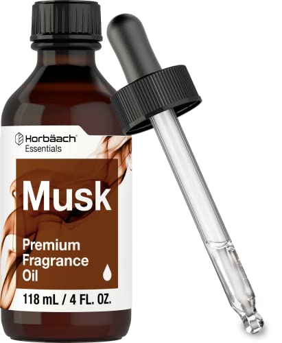 Musk Fragrance Oil | 4 fl oz (118ml) | Premium Grade | for Diffusers, Candle and Soap Making, DIY Projects & More | by Horbaach