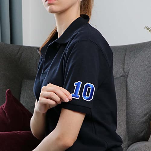 Iron On Patches - Royal Blue Number "0" Iron on Patches - 10 pcs Number Patches Embroidered Decorative Repair Patches for Clothes - Blue, 0