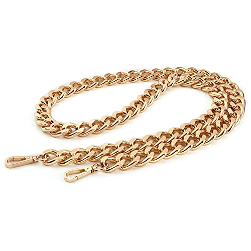 42'' Substantial Big Metals Cross-Body Chain Purse Strap Replacement for Mini Wallet,Waist Pack,Chest Bag (Gold,Small)