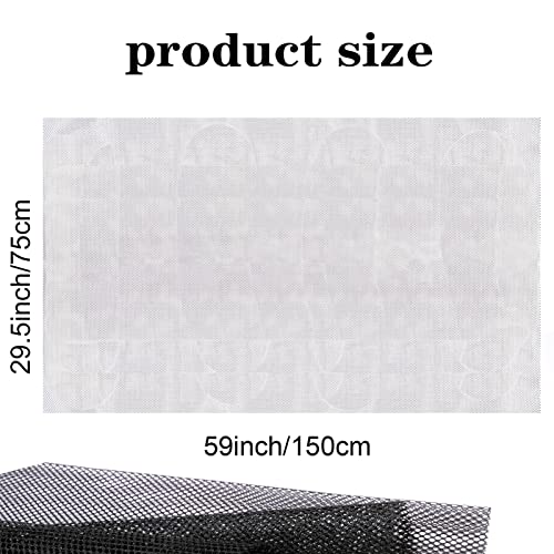Pllieay 29.5 X 59 Inch Black Mesh Fabric Slightly Stretchy for Backpack Pocket and Straps, Netting Clothes, Netting Bag Shopping Bag