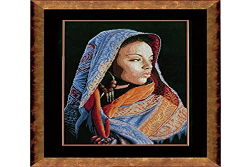 Lanarte Counted Cross Stitch Kit: African Lady (Aida,B), NA, 32 x 48cm