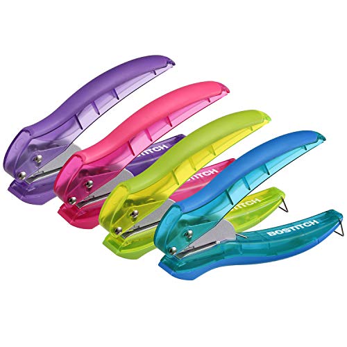 Bostitch inLIGHT Reduced Effort One-Hole Punch, One Unit per Package, Assorted Colors, No Color Choice (2401)