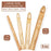 Coopay Large Crochet Hooks 15mm 20mm 25mm 30mm Wooden Crochet Hook Set for Chunky Yarn, Sturdy Big Bamboo Crochet Needles for Crocheting Huge Crochet Hooks for Thick Blanket & Large Project
