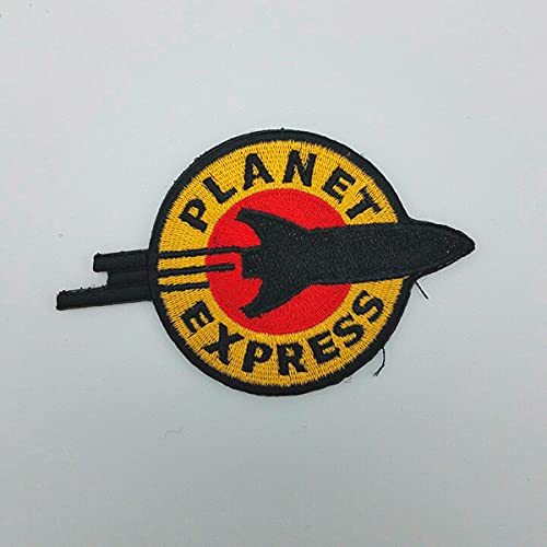 Futurama Shirt Iron Patches for Backpacks - Cool Patches Iron On Colorful Patches Planet Express Sew On Embroidered Patches - Futurama Sticker Decorative Patches for Caps - Space Patches for Jackets