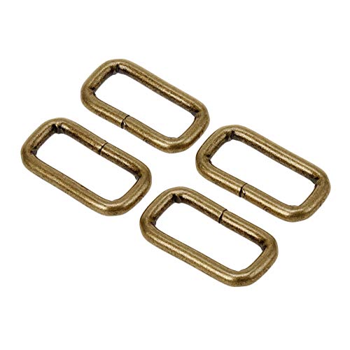 COTOWIN 1" Rectangle Buckle Ring,Pack of 20 (Antique Brass)
