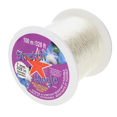 Pepperell SMF10001 Stretch Magic 0.7mm Bead and Jewelry Cord, 100m, Clear