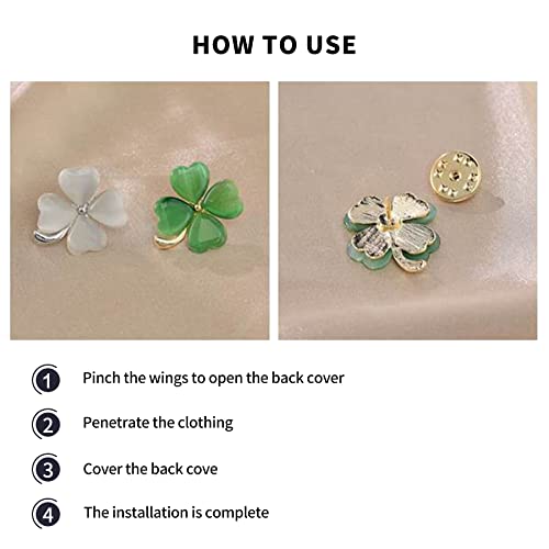 GTAAOY 6pcs Small Brooch Pin, Fashion Instant Buttons for Women Shirt, Dress Brooch Button Pins, No-Sew Blouse Buttons, Small Safety Enamel Lapel Pins for Women Clothes, DIY Bag, Hat, Sweater