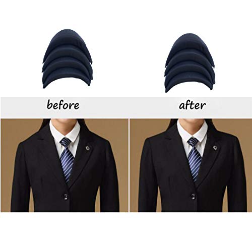 QKAIFRYSUG Mens Shoulder Pads for Jacket Blazer T-Shirt Clothing Dress Shoulder Pad Inserts Sewing Accessories 4 Pairs Black