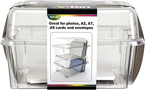 ArtBin 6841AG Card & Photo Box, Clear, 1 Box