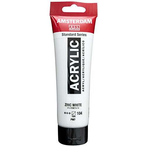 Royal Talens Amsterdam Standard Series Acrylic Color, 120ml Tube, Zinc White (17091042)