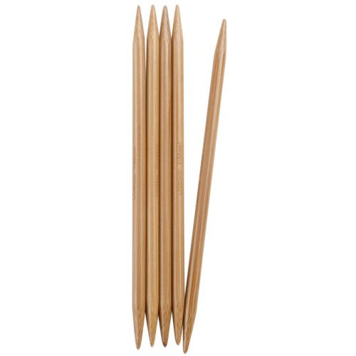 ChiaoGoo Double Point 6-inch (15cm) Bamboo Dark Patina Knitting Needle; Size US 8 (5mm) 1036-8