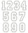 Rhinestone Genie Font-Sports Block Numbers 3" Magnetic Rhinestone Template, Black