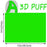 Puff Vinyl Heat Transfer, Glow in The Dark Vinyl Iron On for Cricut, Puff HTV Vinyl Bundle Luminous Fluorescent 5 Colors, 3D Heat Transfer Vinyl for Heat Press T Shirt, Size 12 inch X10 inch